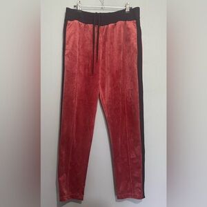 Scotch & Soda Red & Navy Velvet Jogger Women’s Size Medium